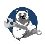 Логотип сервисного центра Белый медведь